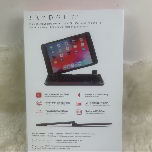 Brydge 7.9 Keyboard Compatible with iPad Mini 4th and 5th Generation New in Box - Picture 8 of 11